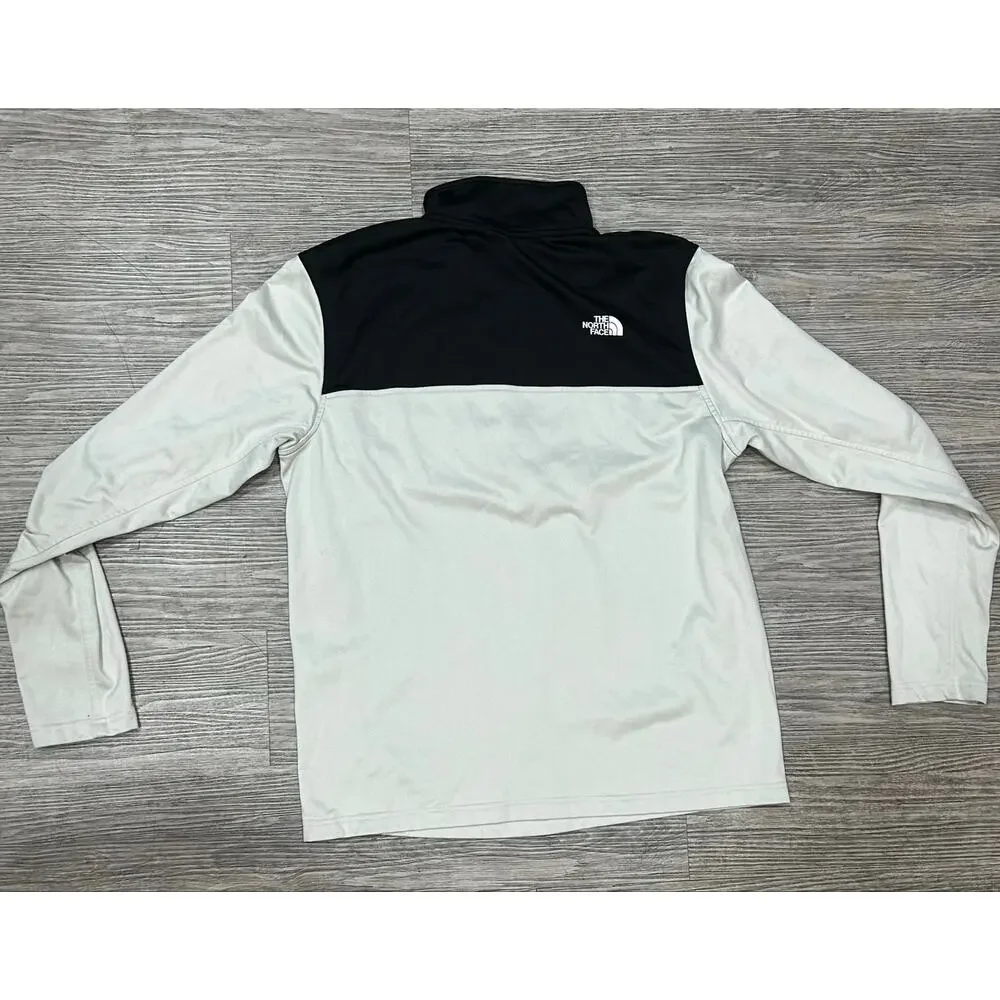 The North Face 1/4 Zip Pullover Jacket Mens Large Black Gray Colorblock Outdoor